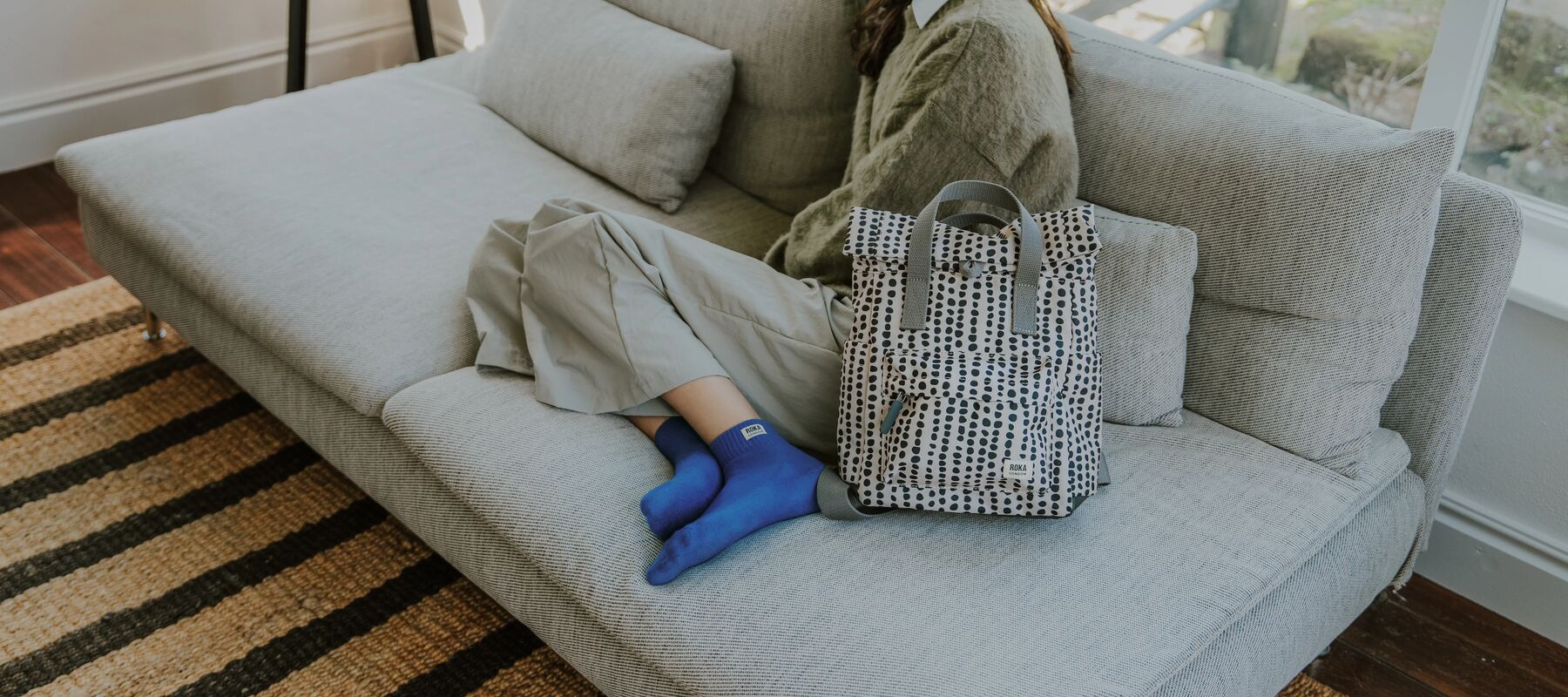 Linear Dot Print Bags & Backpacks
