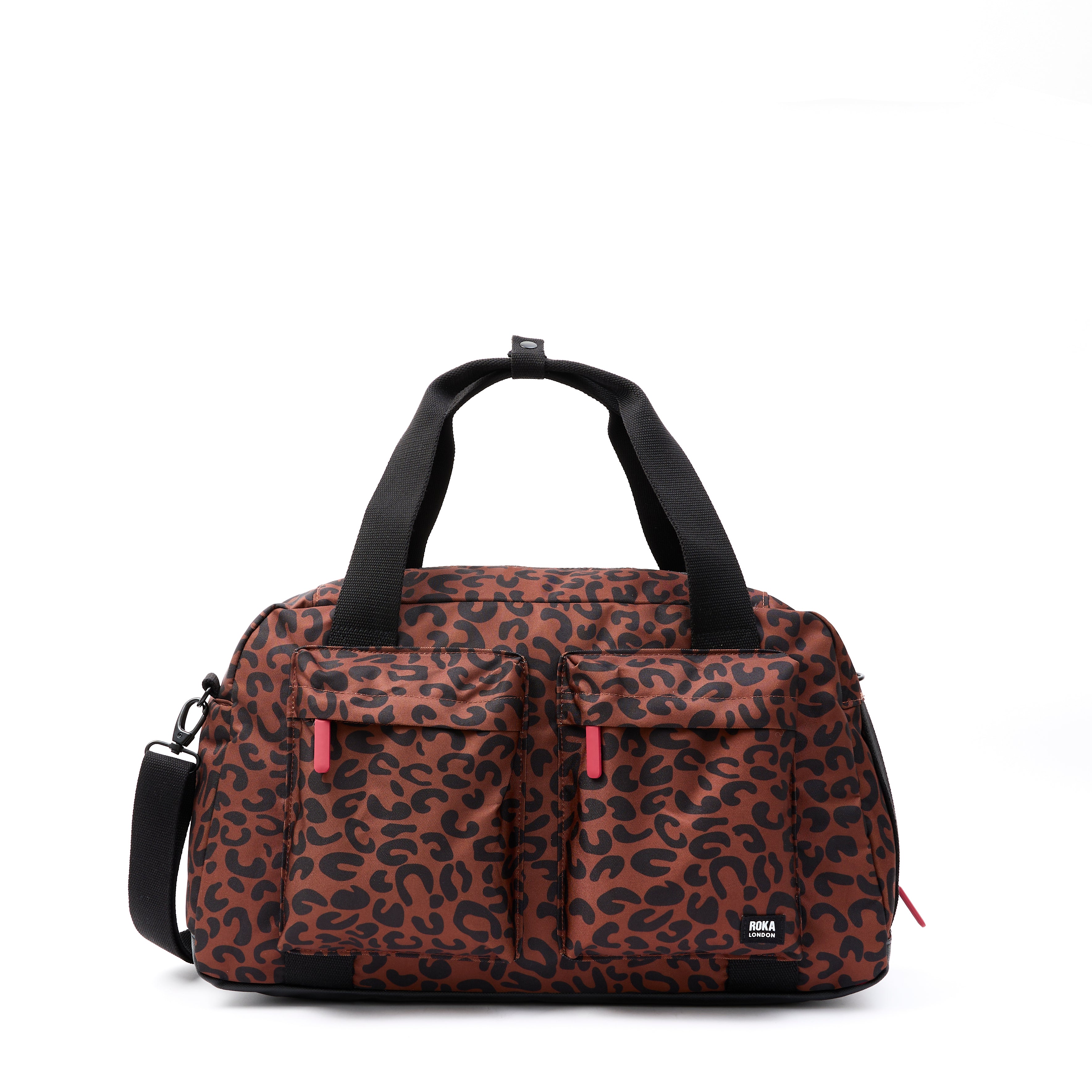 Gatwick Carry-On Duffel Bag in Scarlet Leopard – ROKA London