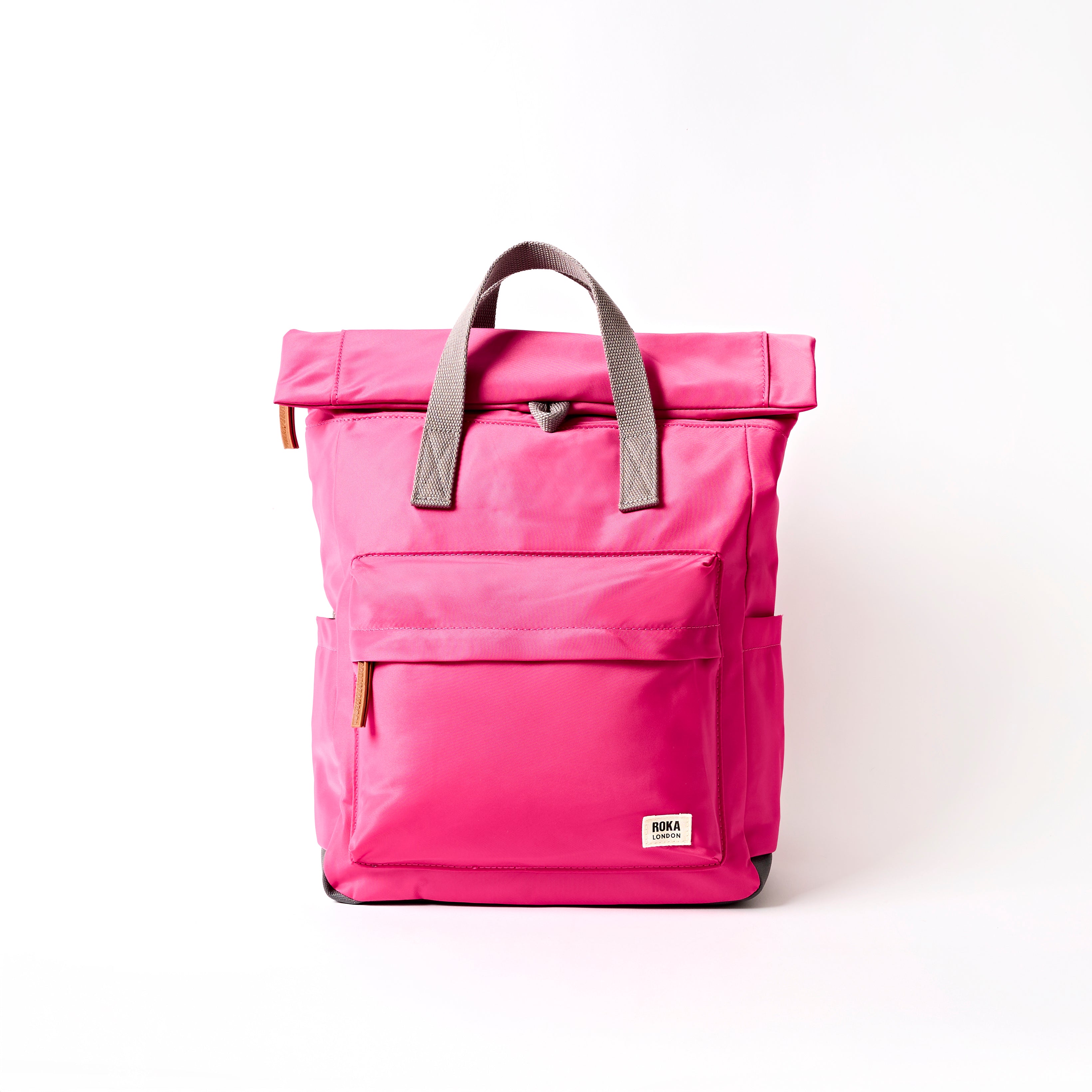 Canfield Roll Top Backpack in Granita Red – ROKA London