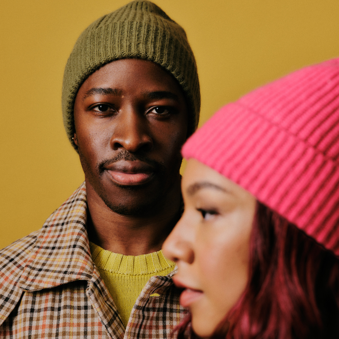 Shard Cashmere Beanie Hat in Avocado