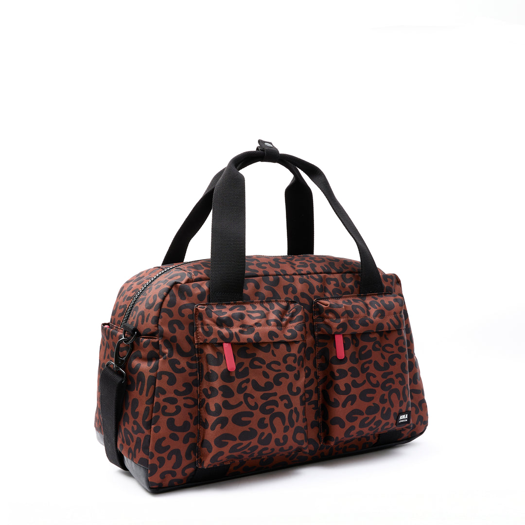 Gatwick Scarlet Leopard Print Recycled Canvas