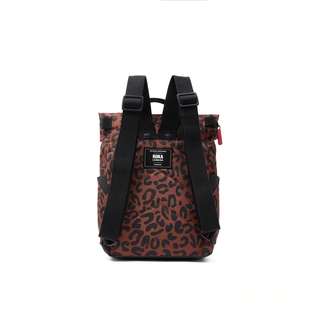 Canfield B Scarlet Leopard Print Recycled Canvas