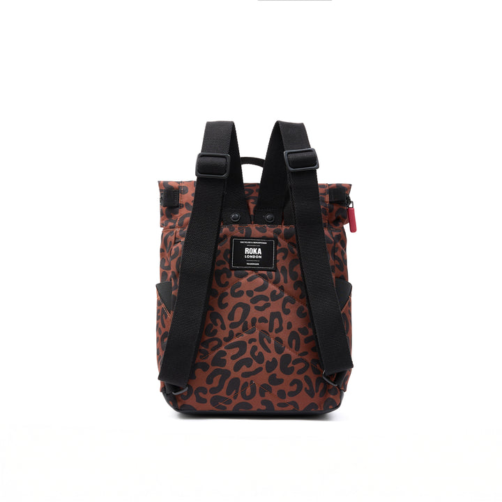 Canfield B Scarlet Leopard Print Recycled Canvas