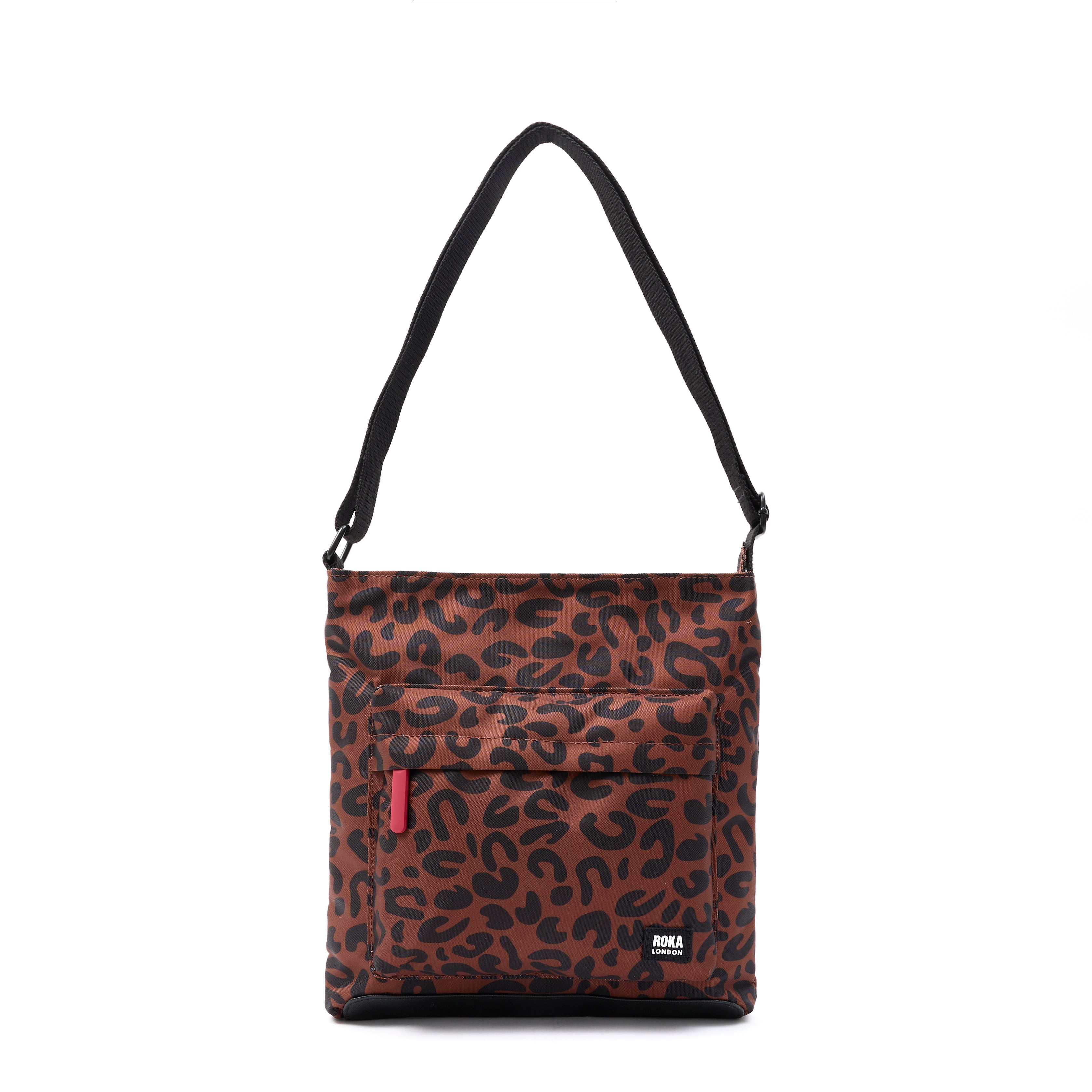 Kennington Crossbody Bag in Scarlet Leopard – ROKA London