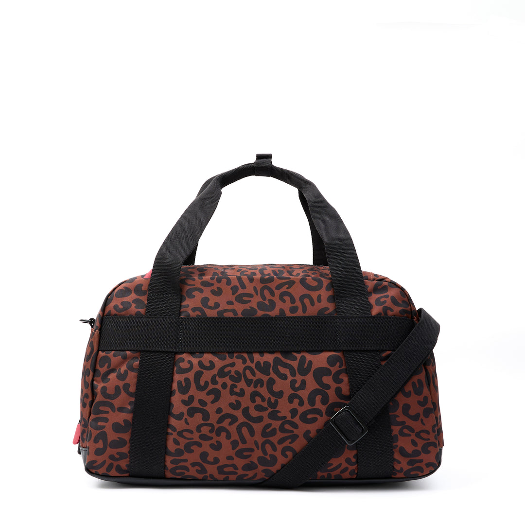 Gatwick Scarlet Leopard Print Recycled Canvas