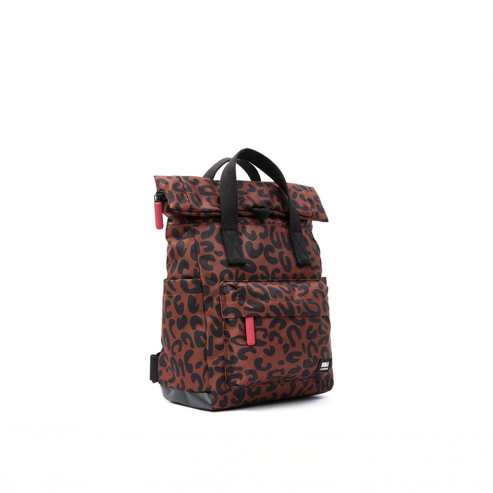 Canfield B Scarlet Leopard Print Recycled Canvas
