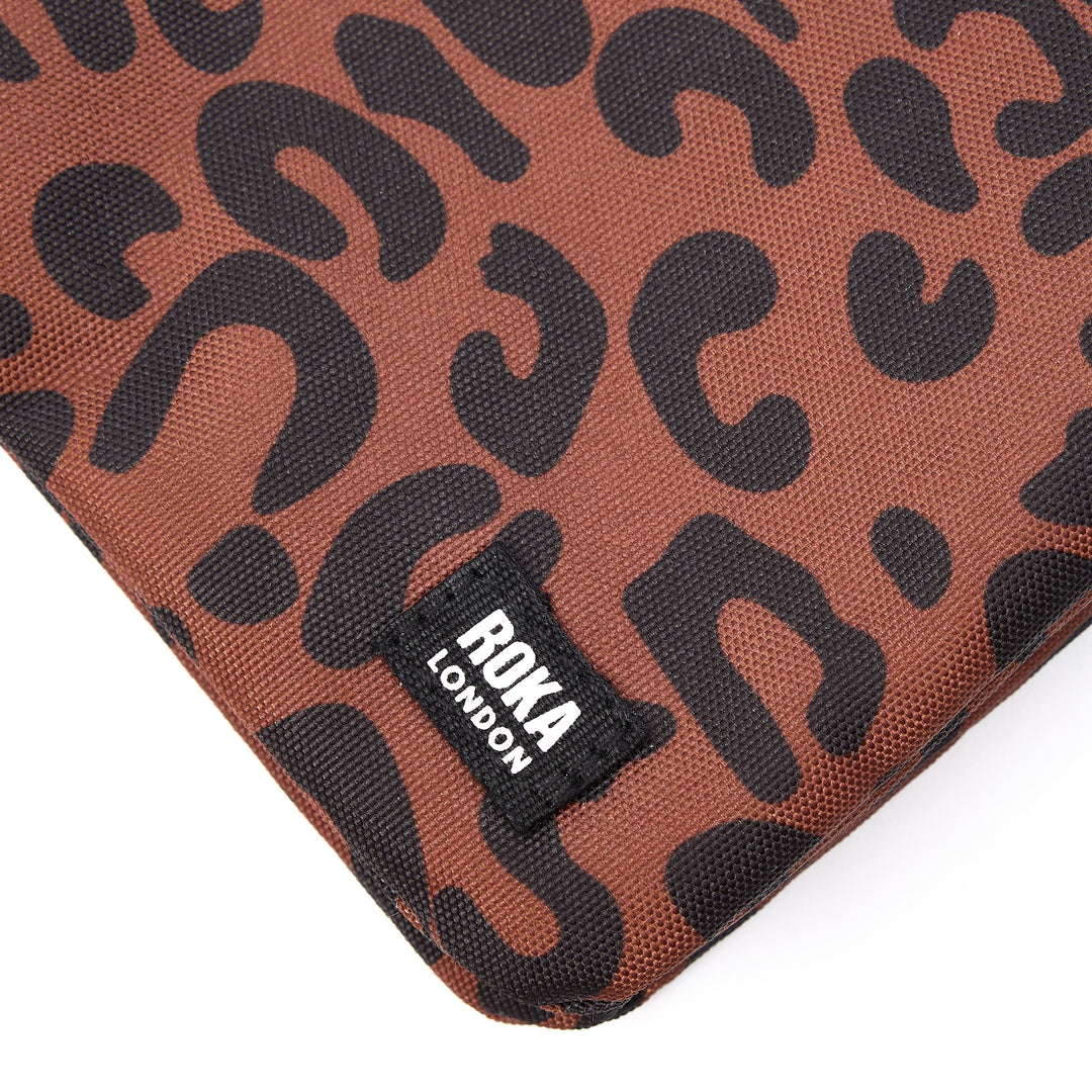Carnaby Crossbody Scarlet Leopard Print Recycled Canvas