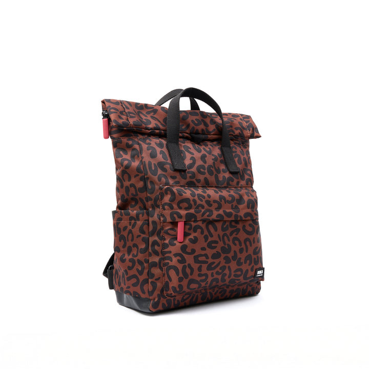 Canfield B Scarlet Leopard Print Recycled Canvas