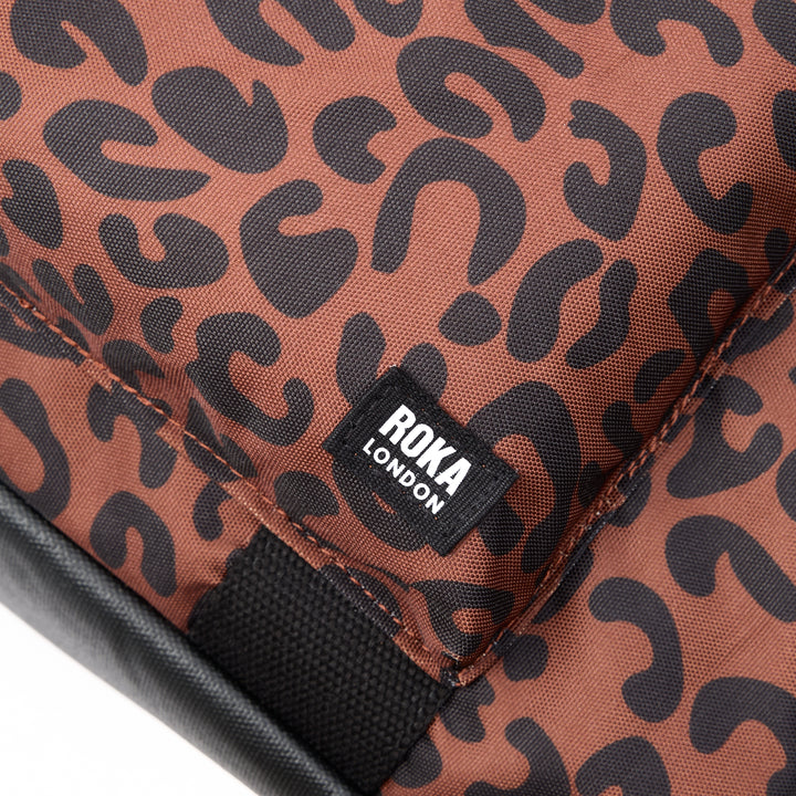 Gatwick Scarlet Leopard Print Recycled Canvas