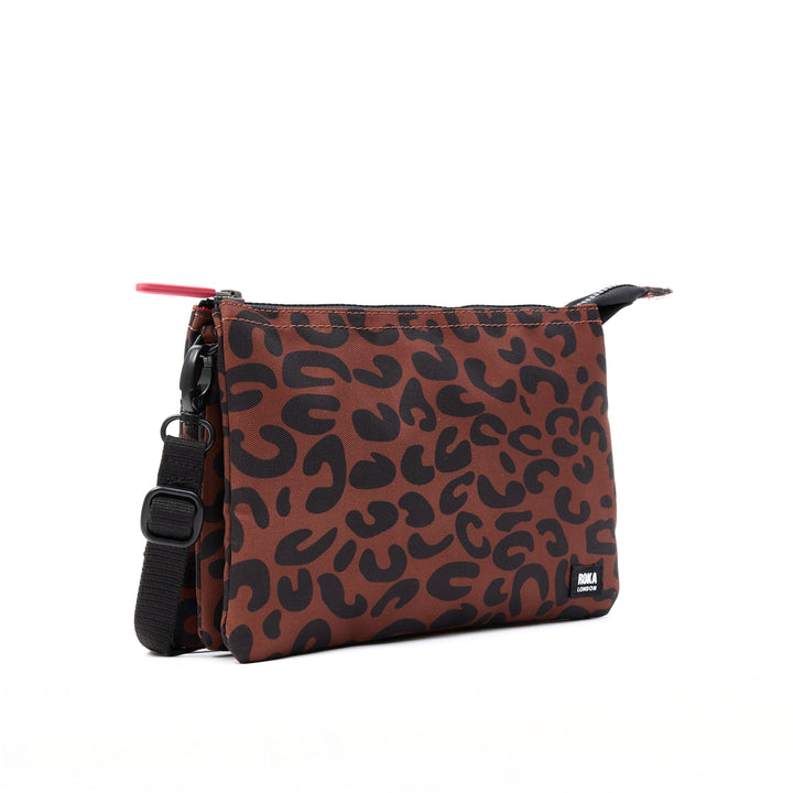 Carnaby Crossbody Scarlet Leopard Print Recycled Canvas