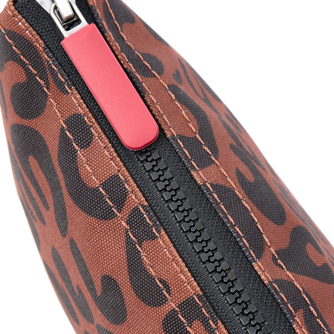 Carnaby Crossbody Scarlet Leopard Print Recycled Canvas