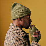 Shard Cashmere Beanie Hat in Avocado
