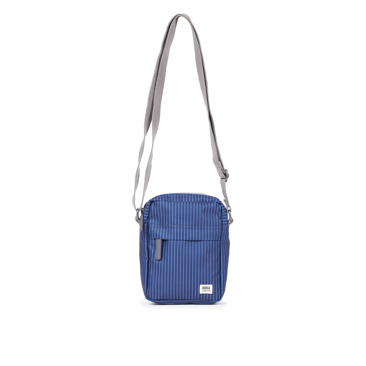 Bond Pocket Crossbody Bag in Dark Denim Pin Stripe