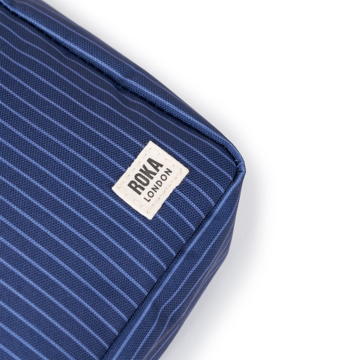 Bond Pocket Crossbody Bag in Dark Denim Pin Stripe