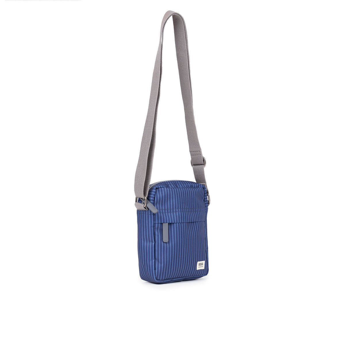 Bond Pocket Crossbody Bag in Dark Denim Pin Stripe