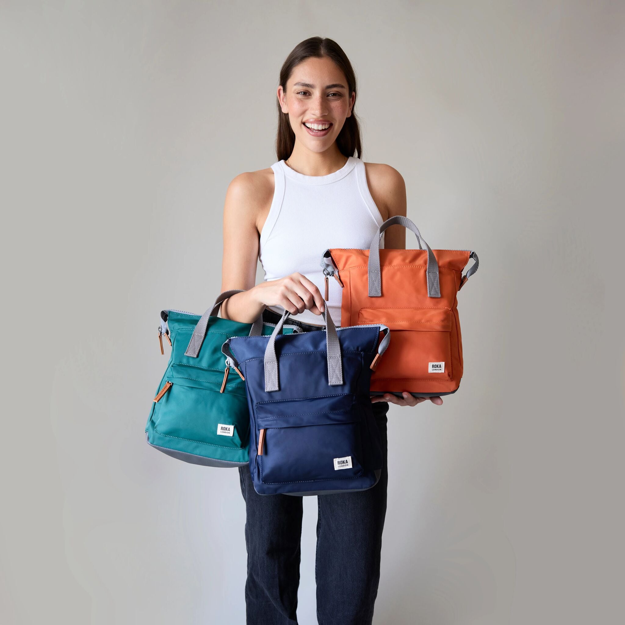 Bantry Backpack in Wash Denim – ROKA London