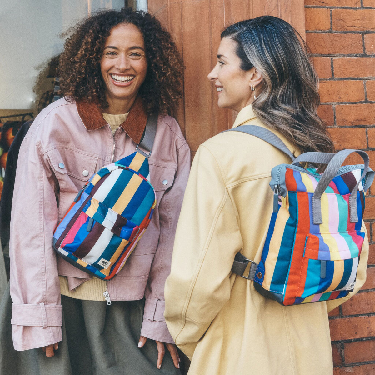 Bantry Backpack in Wide Multi Stripe