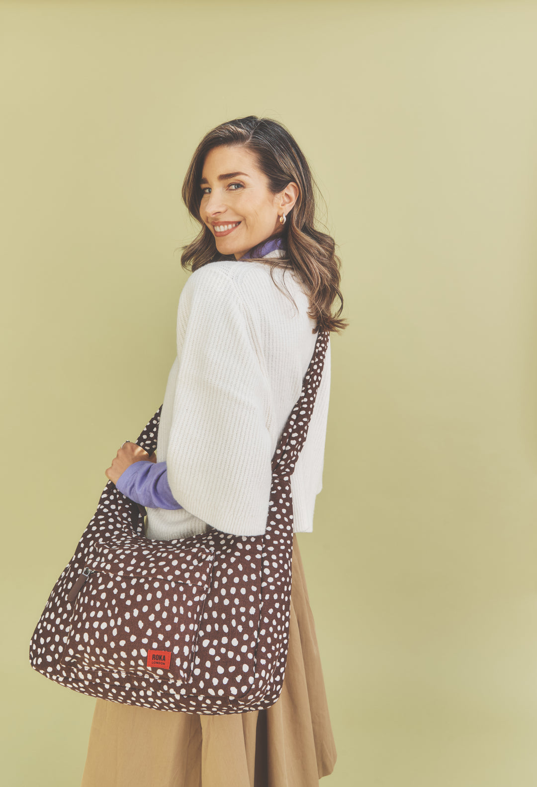 Belsize Crossbody Bag in Brown Spot