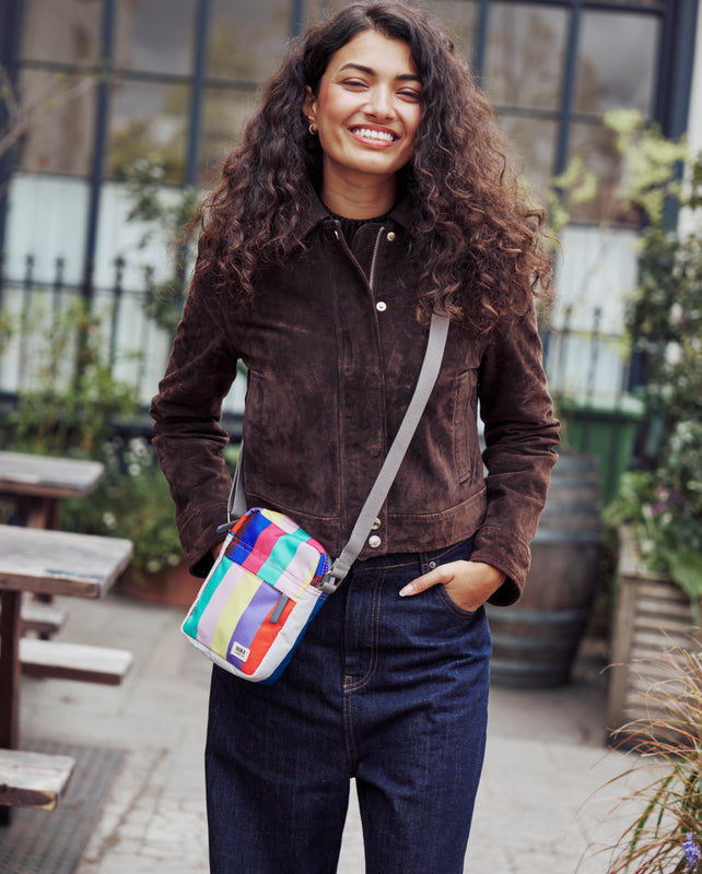 Bond Pocket Crossbody Bag in Wide Multi Stripe