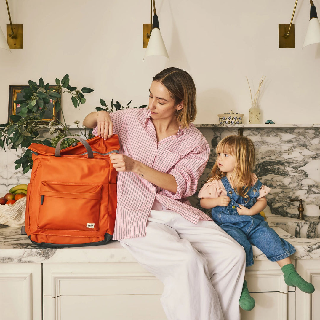 Primrose Baby Changing Bag in Burnt Orange