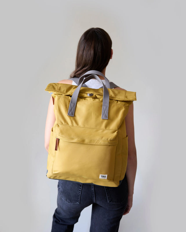 Canfield Roll Top Backpack in Black - Large