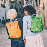 Canfield Roll Top Backpack in Jaffa Orange
