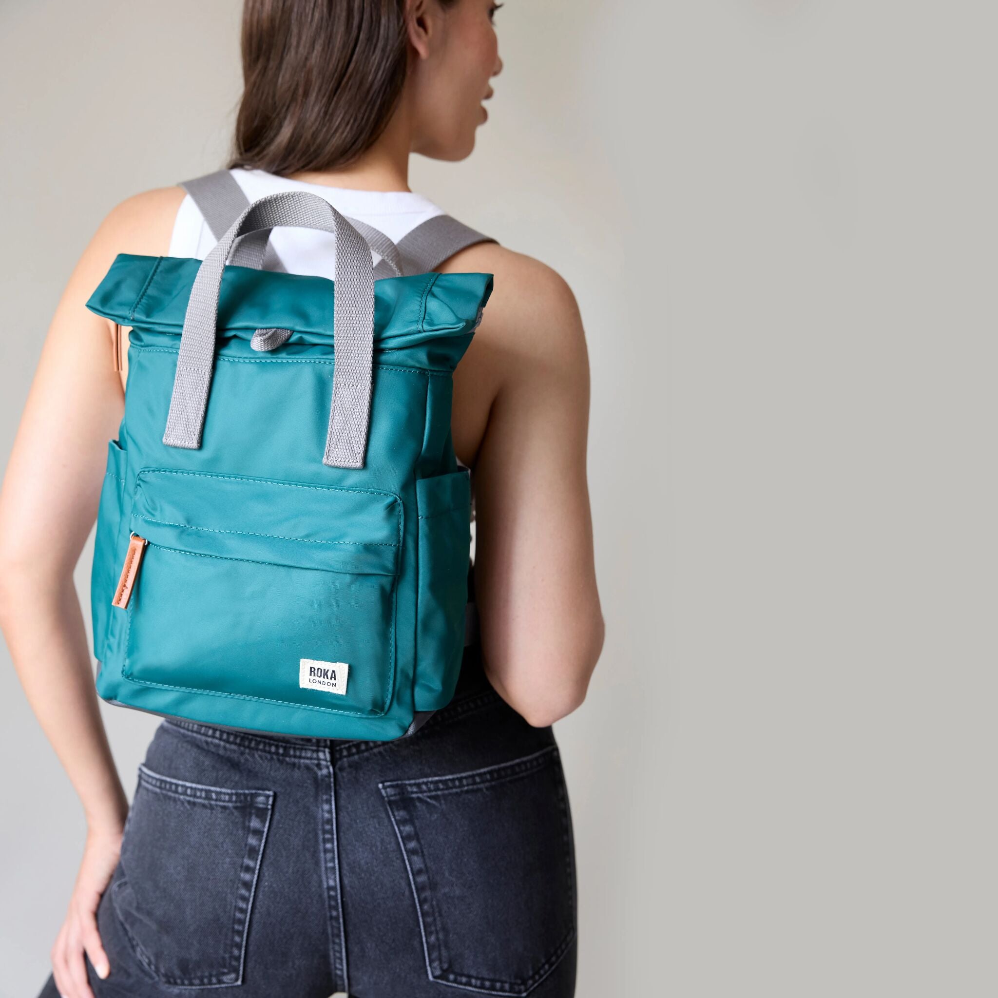 Canfield Roll Top Backpack in Chilli Oil – ROKA London