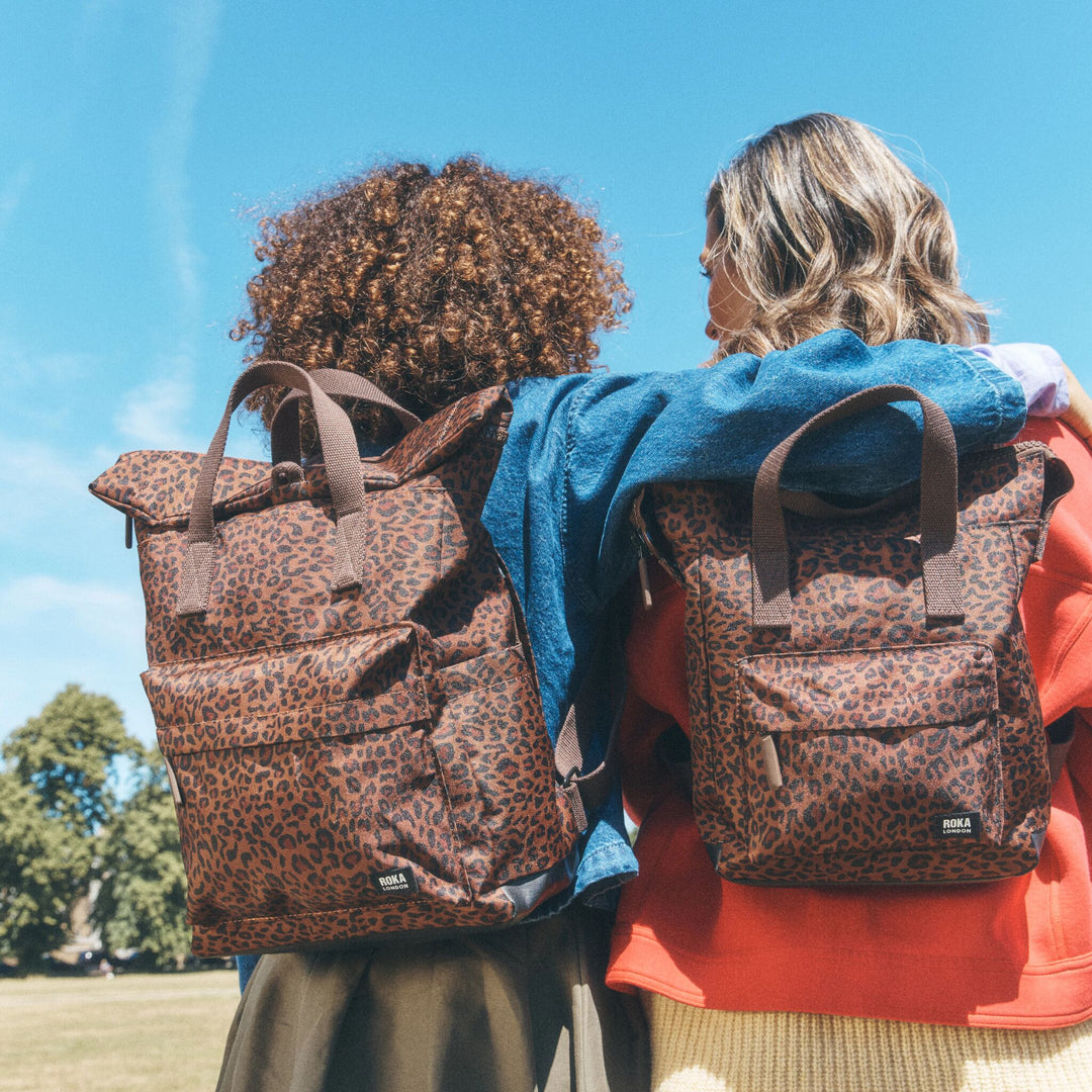 Canfield Roll Top Backpack in Mini Leopard