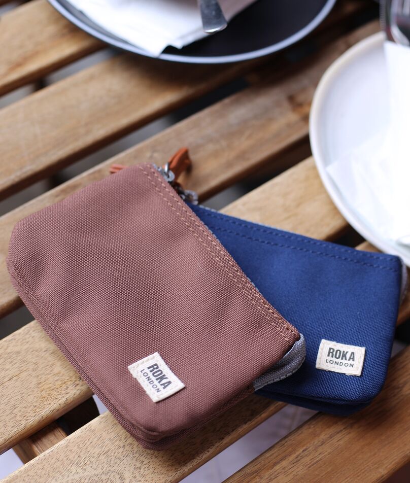 Carnaby Wallet in Brown Dot – ROKA London