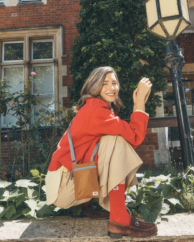Chelsea Pocket Sling Bag in Biscuit