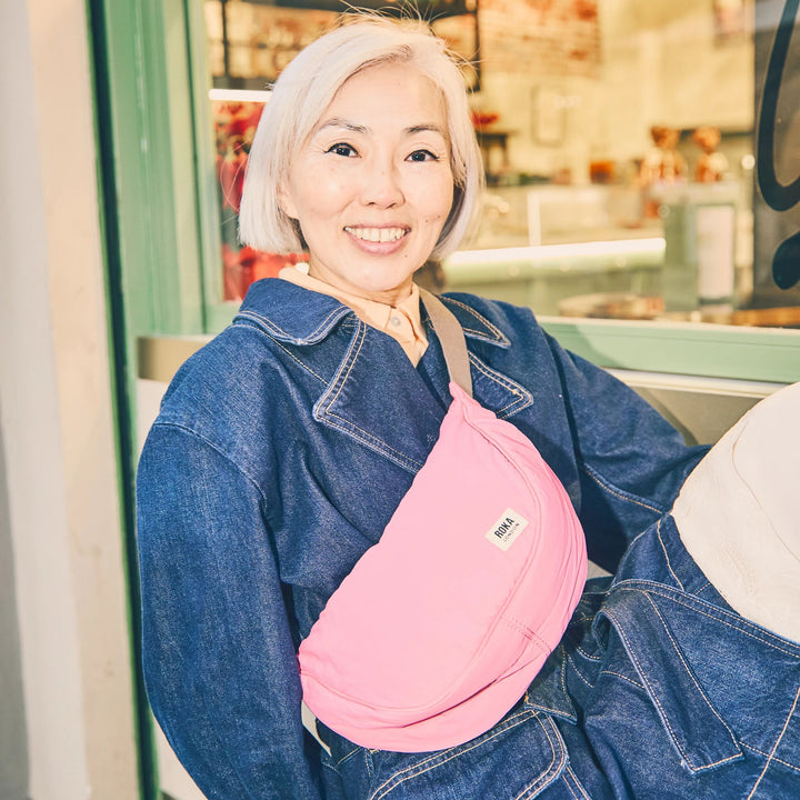 Farringdon Half Moon Bag in Pink Lemonade
