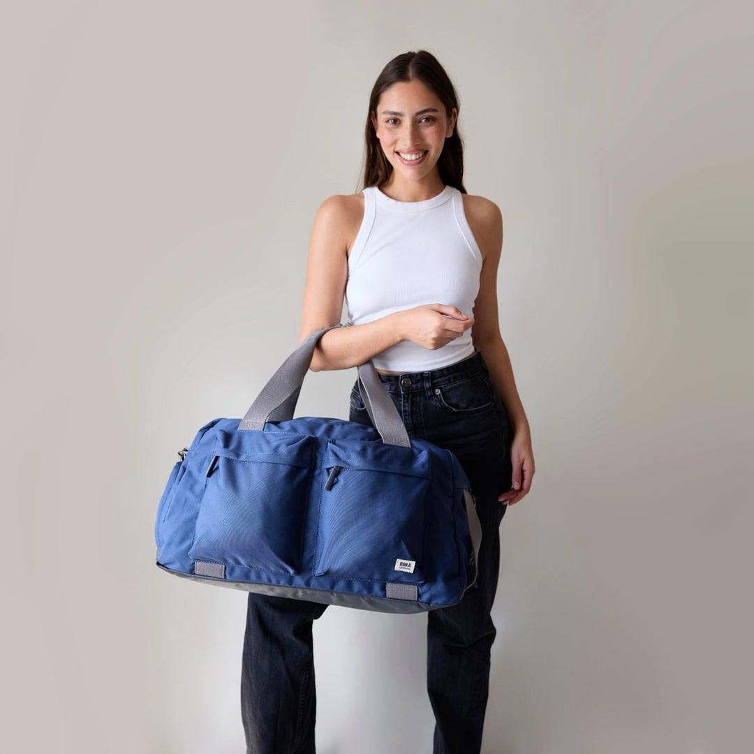 Gatwick Deep Blue Recycled Canvas