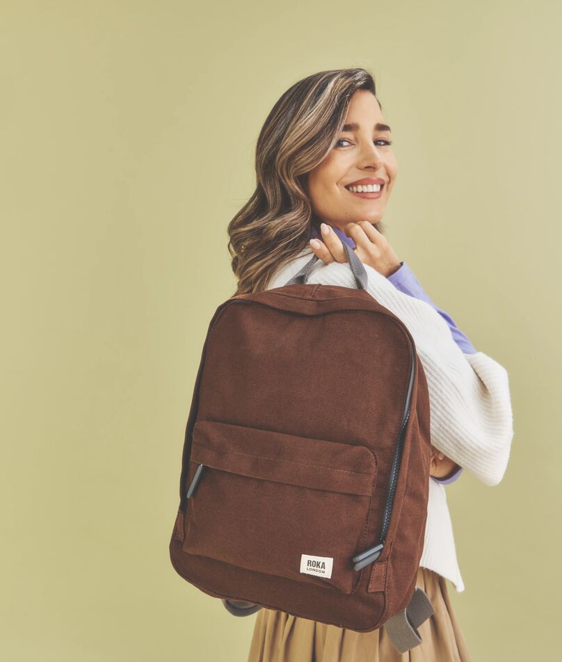 Canfield Graphite | Eco-Friendly Roll Top Backpack | ROKA London