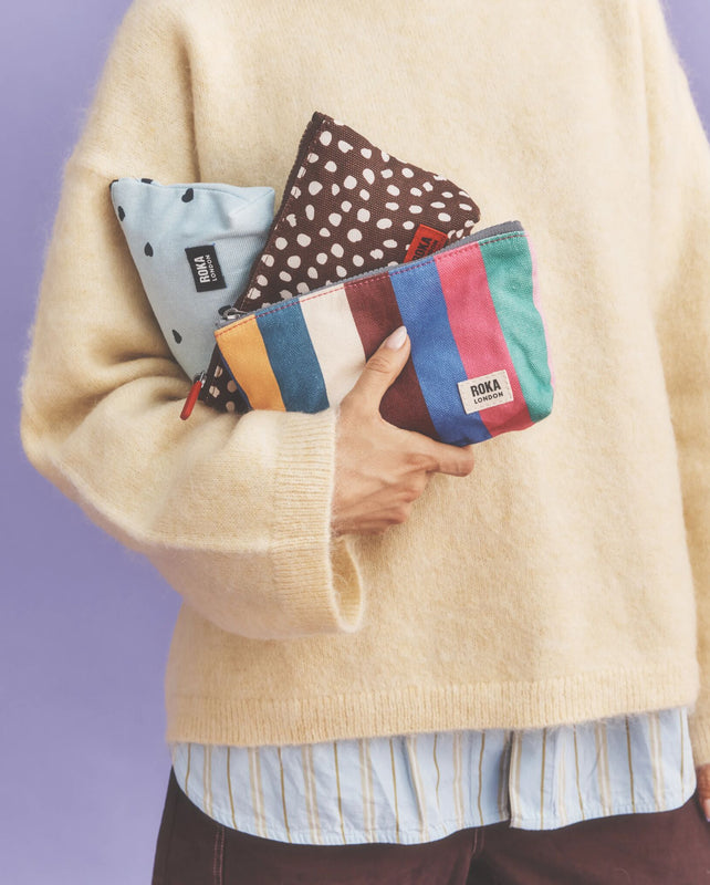Maida Vale Pouch in Wide Stripe Multi