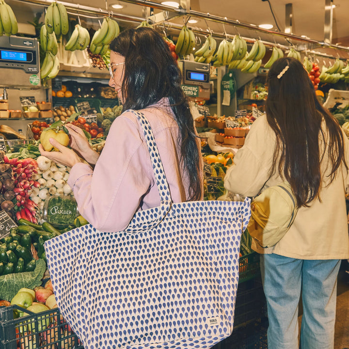 Marylebone Tote Bag in Denim Rain Indigo