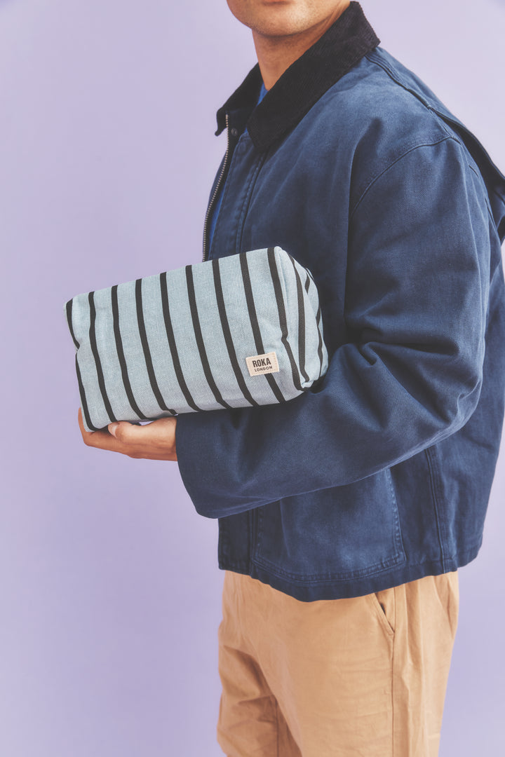 Maygrove Wash Bag in Blue Stripe