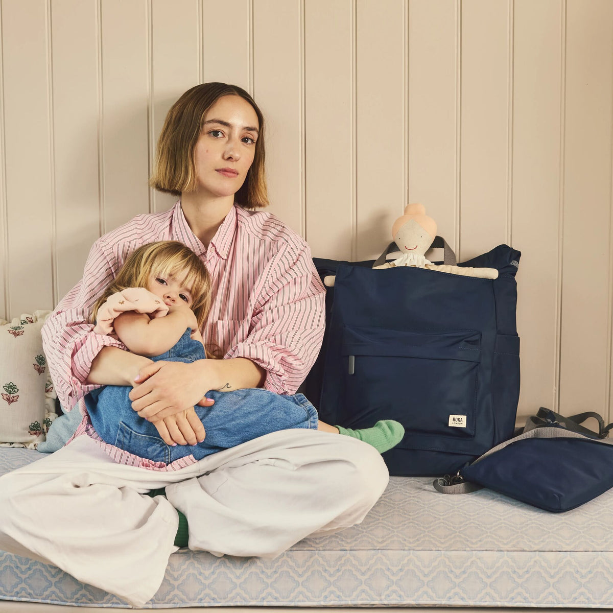 Primrose Baby Changing Bag in Midnight