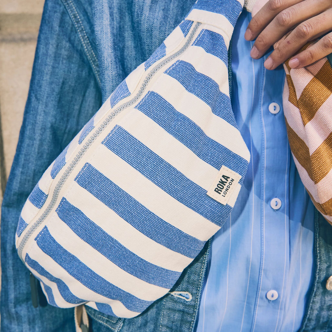 Mill Hill Crossbody Bag in Denim Stripe