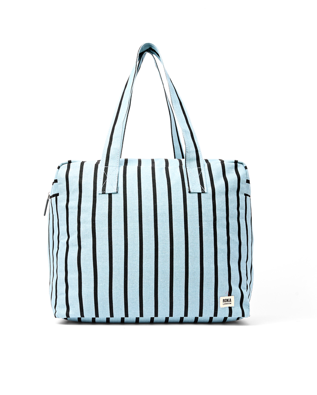 Sloane Shoulder Bag in Blue Stripe