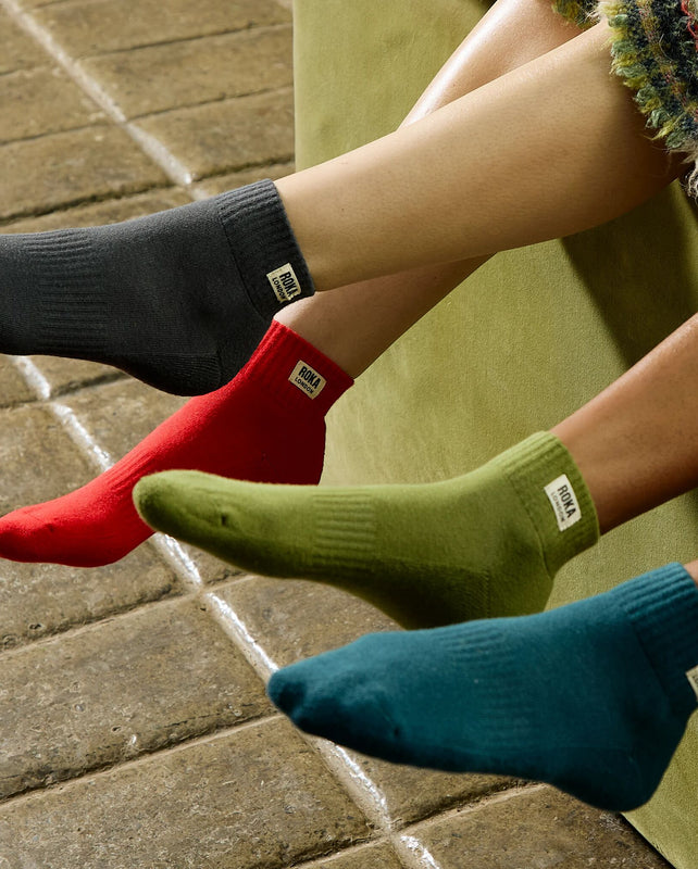 Wembley Ankle Socks for Women in Faded Black