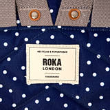 Bantry Backpack in Navy Polka Dot
