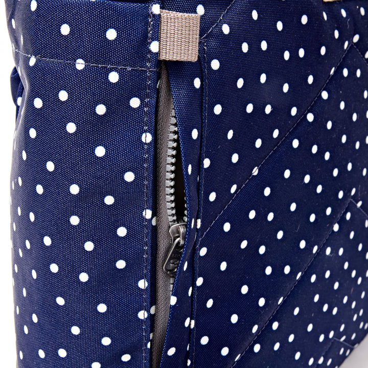 Bayswater Umbrella Backpack in Navy Polka Dot
