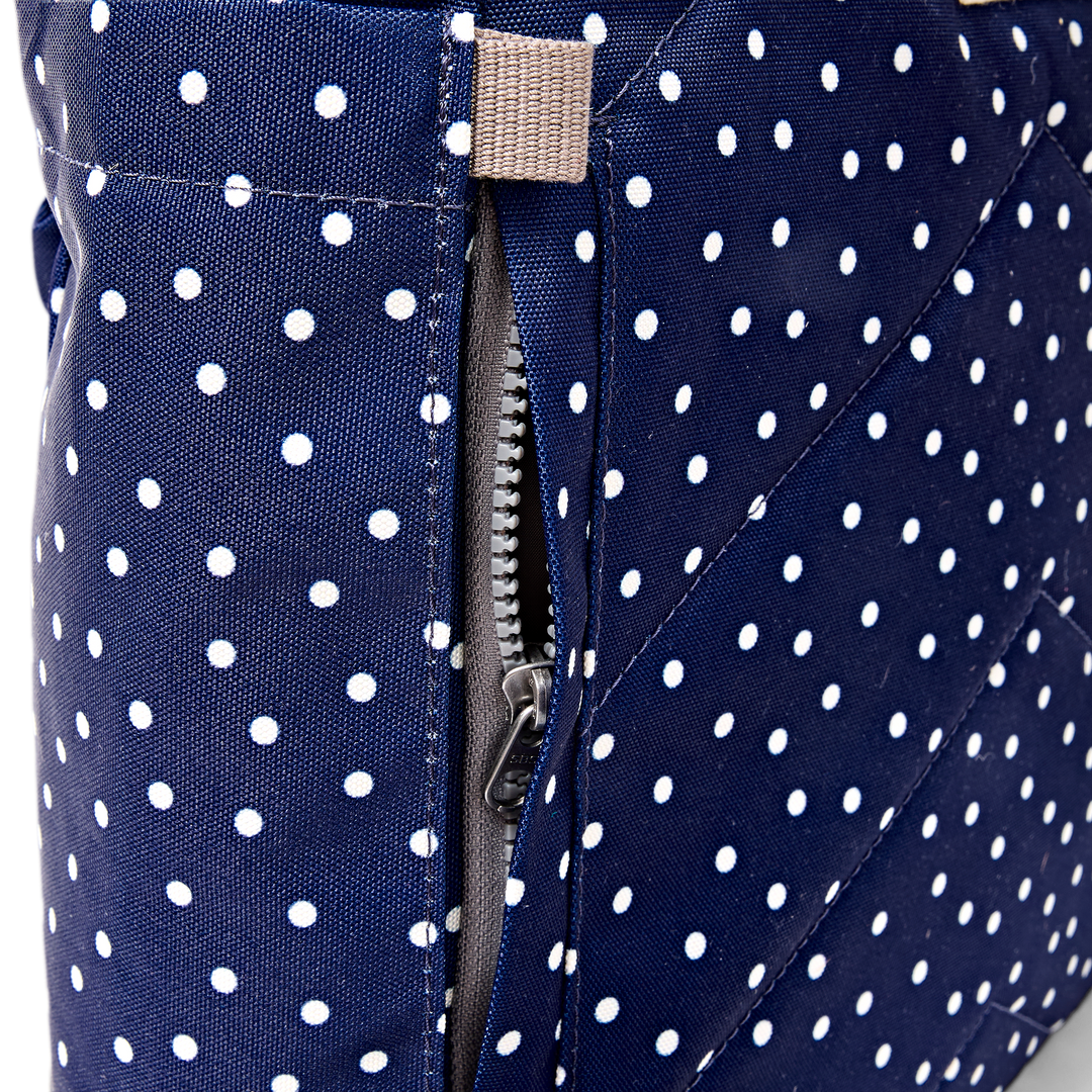 Bayswater Umbrella Backpack in Navy Polka Dot