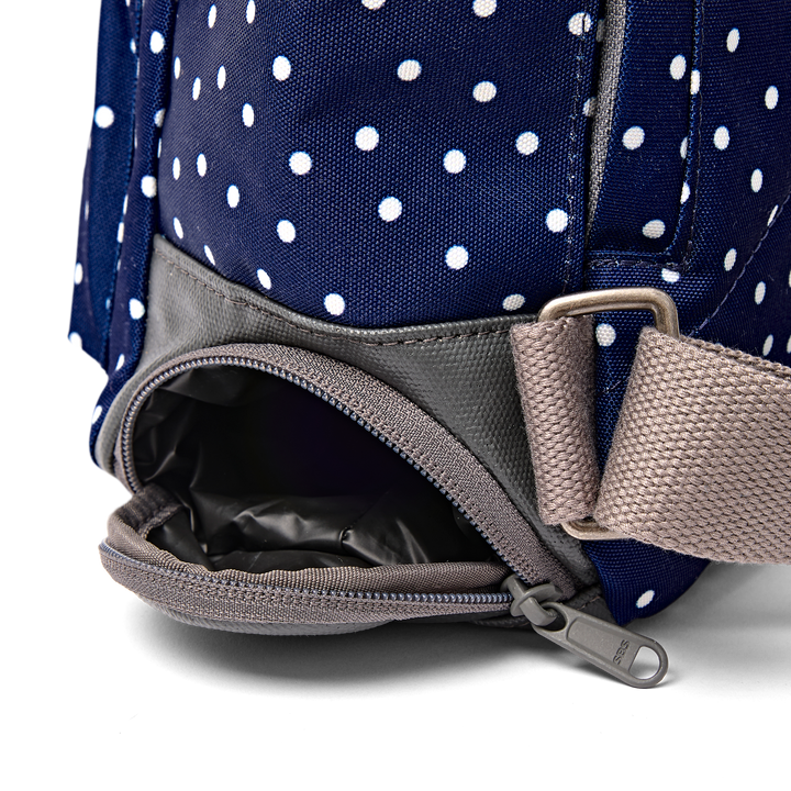 Bayswater Umbrella Backpack in Navy Polka Dot