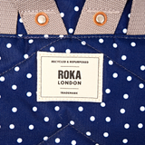 Bayswater Umbrella Backpack in Navy Polka Dot