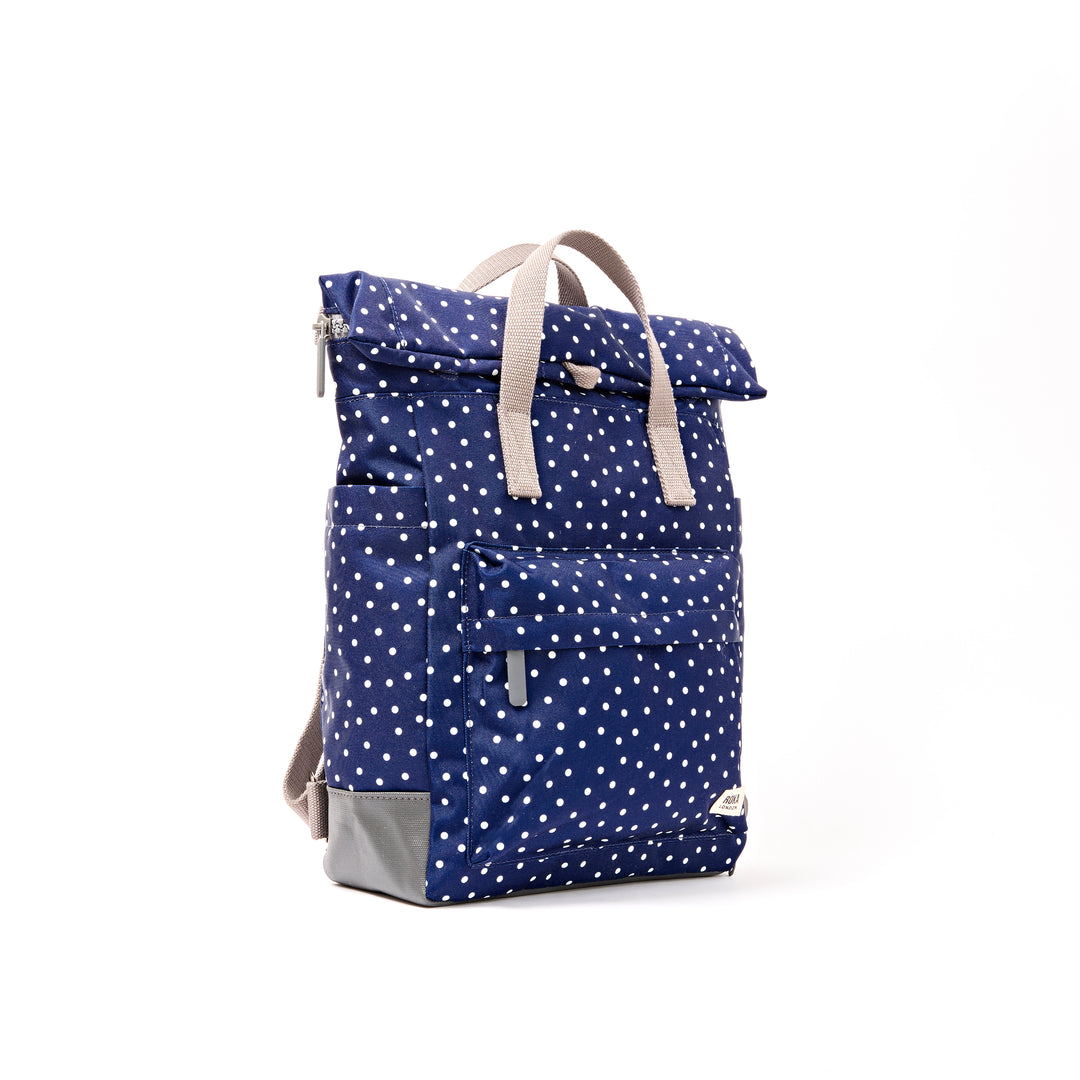 Bayswater Umbrella Backpack in Navy Polka Dot