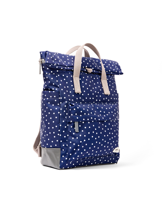 Bayswater Umbrella Backpack in Navy Polka Dot