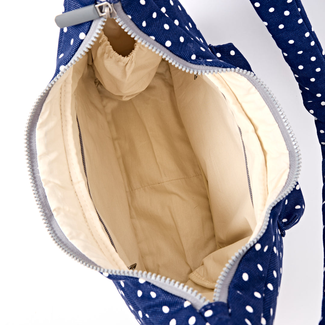 Belsize Crossbody Bag in Navy Polka