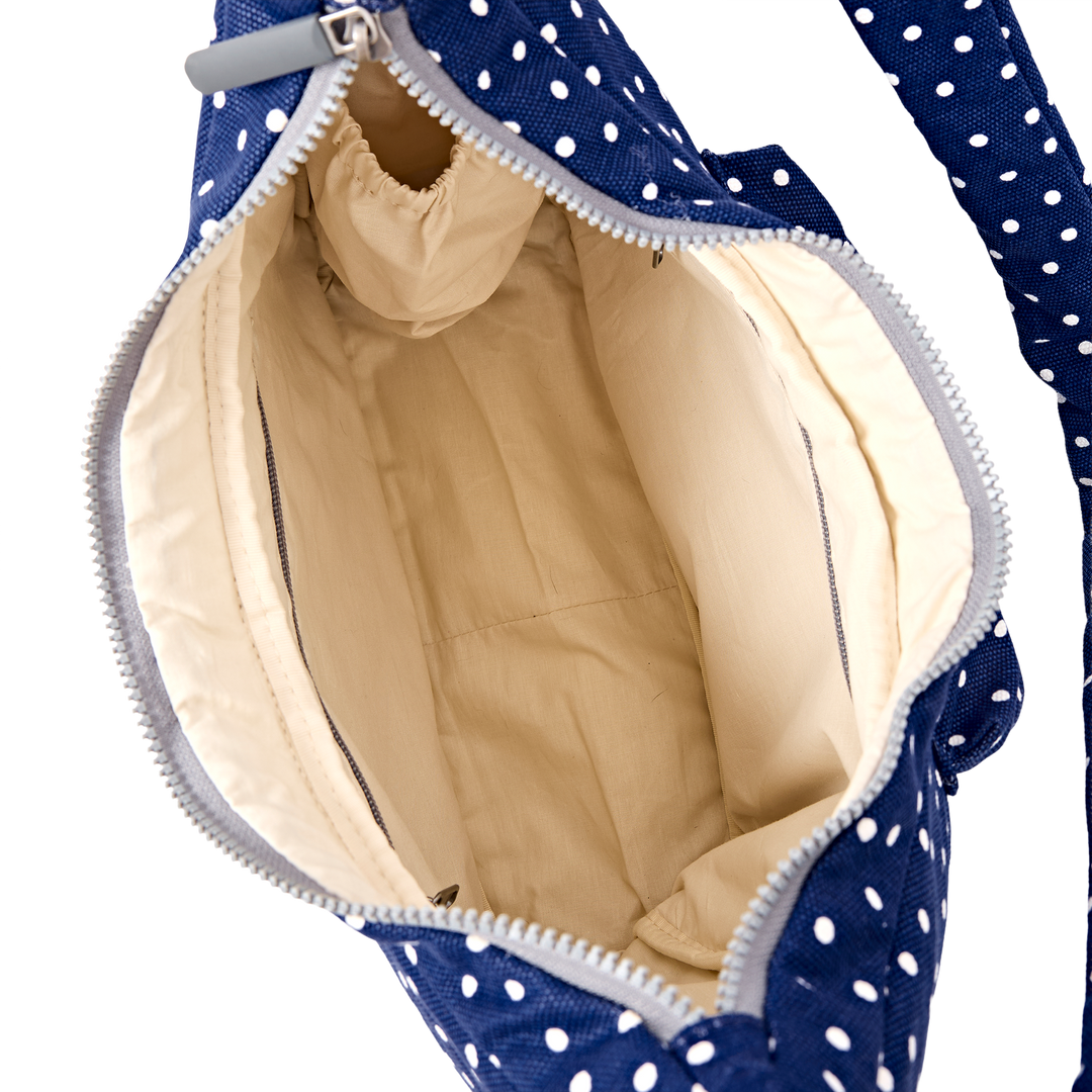 Belsize Crossbody Bag in Navy Polka
