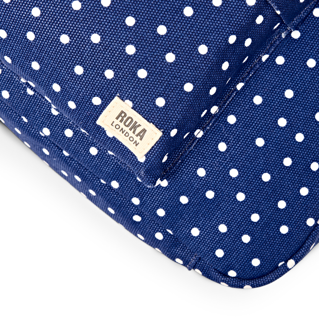 Belsize Crossbody Bag in Navy Polka